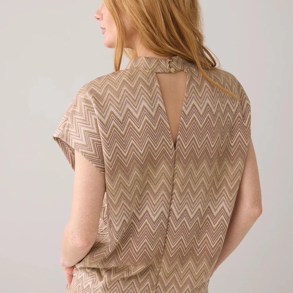 SUMMUM Cap sleeve Jacquard Top - Picture 5 of 8